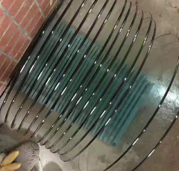 Round glass processing drawing